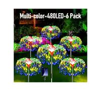 (Multi-color, 480LED-6 Pack) 4 Pack 320/240 Leds, 1 Pack - 60 Leds Outdoor Solar Fireworks Lights, Outdoor Lighting Lawn Lights, Outdoor IP65 Garden