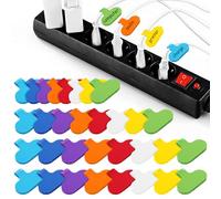 Multi Color Cable Label with Writable Surface Wire Label 8 Colors Nylon and Blend Waterproof Tear Resistant CableLabels Tags for Cable Management and Organization(32pcs)