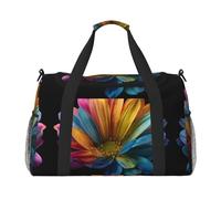 Multi-Color Daisy Print Weekender Bag,Gym Bag with,Carry On Luggage Overnight Weekend Bag, Holdall Handbag & Shoulder Bag for Travel Fitness