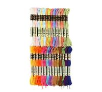 Multi Color Embroidery Floss 20/24/36PCS Set Rainbow Embroidery Floss Thread for Cross Stitch String Art Friendship Bracelets 8 Meters 6 Strands Ideal for Arts & Crafts(Muliticolor(30pcs))
