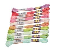 Multi Color Embroidery Floss Embroidery Threads 10 Variegated Colors Set Gassed Mercerized Cotton Floss 8.7 Yards Cross Stitch Thread(Spring Blossom 10)