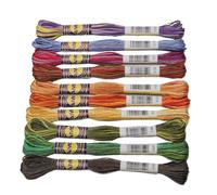 Multi Color Embroidery Floss Embroidery Threads 10 Variegated Colors Set Gassed Mercerized Cotton Floss 8.7 Yards Cross Stitch Thread(Autumn Forest 10)