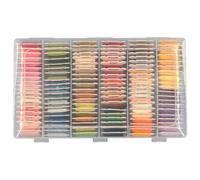 Multi-Color Embroidery Yarn with Transparent Storage Box Cross Stitch Supplies Sewing Embroidery Thread Set for Halloween Christmas Mothers Day (120)