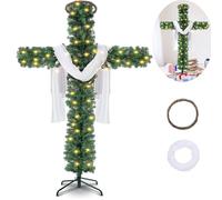 (Multi-color) Foldable Christmas Tree Foldable Christmas Tree Pre-Lit Artificial Christmas Outdoor Staked Twinkling Christmas Trees With LED Light