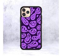 Multi-color funny melting trippy smiley face Phone Case for iPhone 12 Mini 11 pro 13 Max X XR 6 7 8 Plus SE20 Soft TPU Silicon Clear Pattern Cover,Purple smiley,For iPhone 13