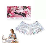 Multi-Color Gel Pen Set, Scented Lava Gel Pen Set, Scented Lava Gel Pens, 1.0mm Scenteds Lava Pens, 12/24/36/48 Color Pack Set, Smooth Ink Flow, For Coloring, Drawing, Painting, Sketching (24 Color)