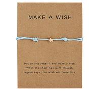 Multi-color Kabbalah Braided Good Luck For Wish Card Star Charm Adjustable Wax Rope For Frien Bracelets Bangle Silver