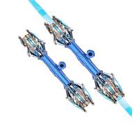 Multi-Color Lightsaber Toy with 24 LED Modes & Retractable Dual Blades, Extendable Light Sword with Sound for Kids Ages 8+, Gold & Black Cosplay Role Play Gift for Star Wars Fans