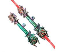 Multi-Color Lightsaber Toy with 24 LED Modes & Retractable Dual Blades, Extendable Light Sword with Sound for Kids Ages 8+, Gold & Black Cosplay Role Play Gift for Star Wars Fans