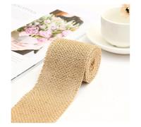 Multi-Color Natural Jute Ribbon 60mm x 2M Roll | Burlap Craft Ribbon for All-Season DIY, Christmas, Wedding, Gift Wrap & Garden(Coffee Color 2 Meter)