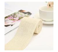 Multi-Color Natural Jute Ribbon 60mm x 2M Roll | Burlap Craft Ribbon for All-Season DIY, Christmas, Wedding, Gift Wrap & Garden(Beige 2 Meters roll)