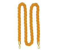Multi-Color Optional Stanchion Hemp Rope, Long Twisted Rope Barrier for Queue Divider, Crowd Control of Restaurants/Theater/Dressing Rooms/(Yellow,Length 2M/6.6Ft/79In)