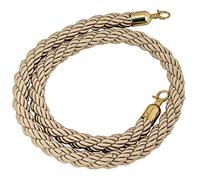 Multi-Color Rope Barrier with Twisted Posts 1.2M/4Ft/47In Hemp Cord Crowd Control Stanchion for Events Queue Management and Decorative Dividers