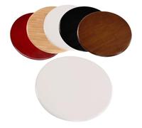 Multi Color Wooden Rotating Serving Tray 24 Inch Kitchen Centerpiece Turntable for Dining Table Elegant Rotating Organizer (White) Perfect for Entertaining and Home Decor