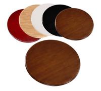 Multi Color Wooden Rotating Serving Tray 39in Kitchen Centerpiece Turntable for Dining Table Elegant Brown Decor Perfect for Entertaining and Organization