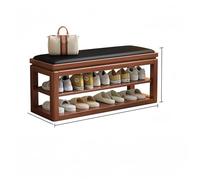 Multi-Color Wooden Shoe Rack Cabinet with Sto, Entryway Bench nizer, High-Resilience Cush, Sturdy Base, Space-Saving Design (Black, 31.5in)