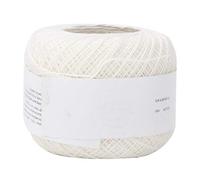 Multi-Color Yarn Lace Thin Line Crochet Cotton Thread Hand Crochet Summer Silk Light with a Crochet for Hand Embroidery(6601white)