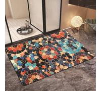 Multi colored,40*60,Boho Front Door Mat Outside Entrance, Bath Mat for Bathroom Boho Bathroom Rugs Non Silp Water Absorbent Bath Rug Soft Washable Floor Rug for Tub Showers Laundry Room Bath Decor