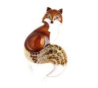 Multi Colored Animal Badge Brooch With Rhinestones For Women Girls Sweater Cardigan Accessories Backpack Decoration Alloy Jewelry
