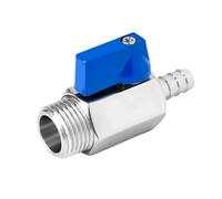 Multi Colored handleBlue Silver MINI Ball Valve Stainless Steel Pagoda Adapter 304 Hardware 2 Way Gas Ball Valve Pointed Mouth(Male,8MM_1/8")
