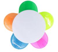 Multi Colored Highlighters - Petal/Tire Shape, Fluorescent Pens, Cute Markers | Great For Student Teacher Supplies, 5 Colors