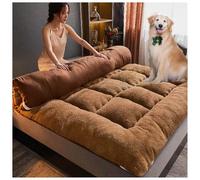 Multi-Colored Japanese Floor Mattress Futon 3.15" Thick (Brown, 120x200cm) - Space-Saving, Comfortable Bedding for Minimalist Living & Versatile Sleep Solutions