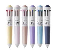 Multi-Colored Pen Set - 6 Pieces 10-in-1 Writing Instrument for a Variety of School Tasks | Practical Pens for Offices, Learning Rooms, Libraries, Home, Lecci