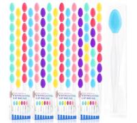 Multi-Colored Silicone Lip Scrub Brushes, Double-Sided Exfoliating Lip Brush Scrubber Tool for Men and Women Gentle Exfoliator for Dark Lips Face and Nose Cleanin (120PCS)
