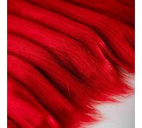 Multi Colored Soft Plush Material Long Pile 12cm Shaggy Fuzzy Faux Fur Fabric （50cm*180cm） for Craft Arts Supply Home Sewing Upholstery Cosplay Costumes DIY(9 red)