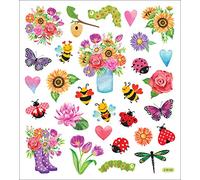 Multi-Colored STKRS FLWR/Bugs