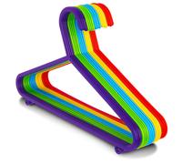 (Multi-Colour) 40Pc Kids Plastic Hangers Clothes Cloth Plastic Coat Hangers - With Lips For Boys Girls Clothes Dress - Organise Children Clothes Wardrobe Closet
