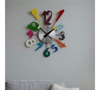 Multi Colour Funky Numbers Wall Clock | Franci