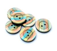 Multi Colour Iridescent 2 Hole Buttons 19mm (12)