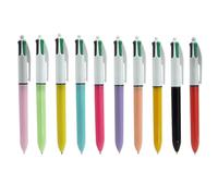 Multi Colour Pen All In One 10pcs, Retractable 4 Colour Pens All In One (Black/Red/Blue/Green) ,1.0mm Fine Tip For Smooth Writing,Multi Colour Pen,for students, teachers, artists, designers, etc