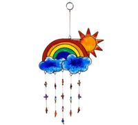 Multi Colour Resin Rainbow Sun & Rain Cloud Window Hanging Hippy Suncatcher