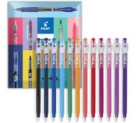(Multi-colour, Wallet of 12) Pilot FriXion Ball Stick 07- 0.7mm Nib Tip - Erasable Gel Ink Pens