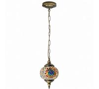 Multi Coloured Acrylic Jewel Droplet Chandelier Pendant Light Bazaar Style Ceiling Lamp 26Cm Shade Width