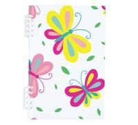 Multi-Coloured Butterflies A5 Notebook, Green Leaves Notebooks A5, Lined Paper Lined Notebook 120Pages/60Sheets, Notes Book for Study, School Books for Writing, Revision Supplies Women Man