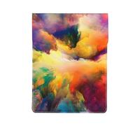 Multi Coloured Cloud Explosion, PU Leather Laptop Sleeve, Notebook Bag Laptop Case Sleeve Tablet Briefcase