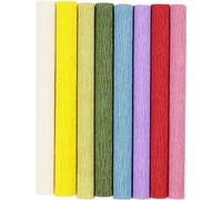 Multi-Coloured Crepe Paper Pack of 8