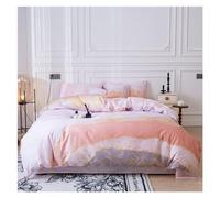 Multi-coloured Duvet Cover Set, Bedding Set, 4-Piece Cotton Duvet Cover Lightweight Bedspread Reversible All-Season Duvet Cover with Corner Ties and Invisible Zip (Color : 2, Size : 1.5m-1.8m bed -2