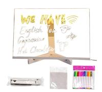 Multi-coloured LED Illuminated Acrylic Message Board - Erasable Drawing Art for Writing Messages | Ideal for Cafe School Home Office Store Birthday