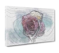 Multi-Coloured Rose Flower Canvas Print | Gallery Wrapped 30mm Frame Wall Art | 30x20 inches | Ready to Hang | Contemporary Floral Picture | Living Room Bedroom Lounge Office