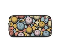 Multi-Coloured Small Fragments Teacher Pencil Case with Zip Up Pencil Cases for School Pen Pouch Cute Things Secondary High School College Sixth Form Stationery Gifts for Women Men