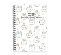 Multi-Coloured Small Hearts 2026 Diary A5 To Do List Notebook Personal Organiser 2026 Ladies Diary 2026-2027 Planner for Holiday Week To View Monthly Year Planner with Dotted Line Note Page Slim