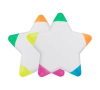 Multi-Coloured Star Highlighter, 2X Children Star Shaped Five-Pointed Pen Funny Highlighter, Studying Working Pen Colored for Marking, Drawing