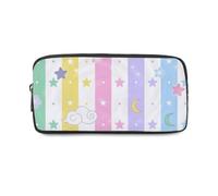 Multi-Coloured Stars Secondary School Pencil Case with Zip Up Boys Pencil Cases for Secondary School Pen Case Supplies for Boys High College Sixth Form Stationery Gifts Women Men