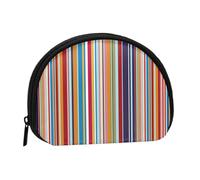 Multi Coloured StripesSmall Makeup Sanitary Napkin Storage Bag,Women's Cosmetic Coin Purse