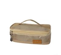 Multi-Compartment Camping Organizer Bag Black | Holds for travel cosmetics, toiletries, lightweight design, 16x15x14cm dimensions, easy carry