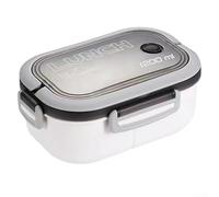 Multi Compartment Lunch Container for Organized Meal Delivery with Leak Proof Lid and Locking Mechanism Works in Microwave and Dishwasher (White)